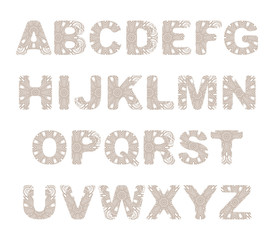 Vector decorative alphabet.