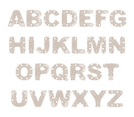 Vector decorative alphabet.