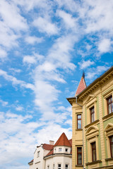 Obraz premium a detail of villa with blue sky