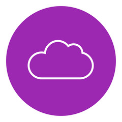 Cloud computing line icon.