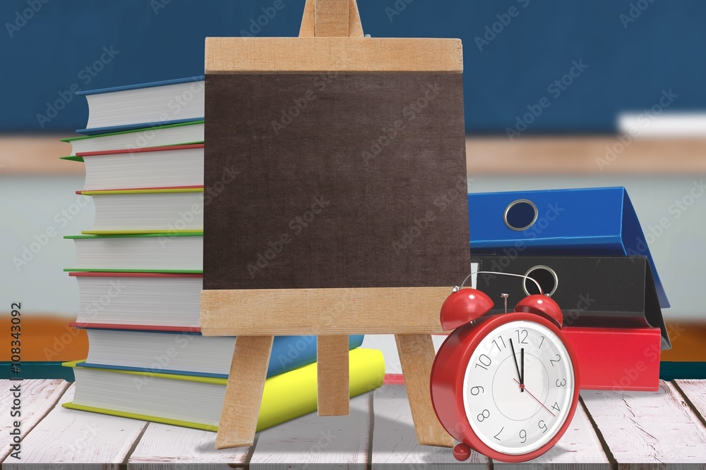 Poster composite image of school objects