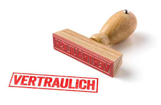 Holzstempel - Vertraulich