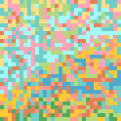 wall-art mosaic template. Pixel-art panel tile background. Vector illustration. Impressionists colors