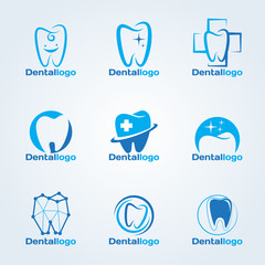 Dental Clinic and service logo vector set design