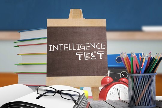 Composite image of intelligence test word