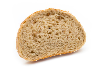 Bread isolated on the white background.