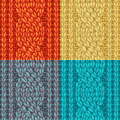 Colourful Six-Stitch Cable Stitch Textures.