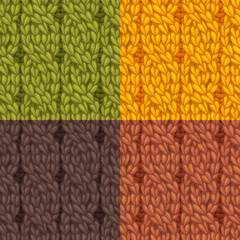 Seamless cables front patterns set.