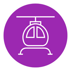 Helicopter line icon.