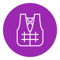 Life vest line icon.
