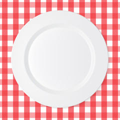 Ceramic circle white plate