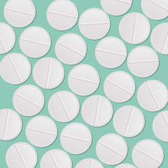 White tablets vector background  isolated