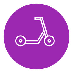 Kick scooter line icon.