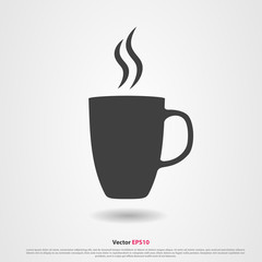 Aroma tea cup vector icon