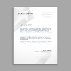 creative modern low poly letterhead