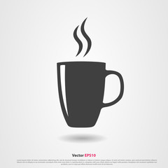 Aroma tea cup vector icon