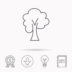 Maple tree icon. Forest wood sign.