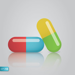 Pills vector isolated