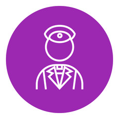 Conductor line icon.