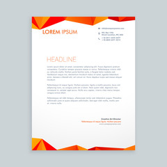 creative modern poly letterhead design