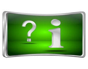 information and question button - 3D illustration