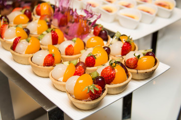 Fresh mixed fruit tart