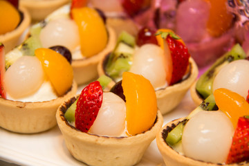 Fresh mixed fruit tart