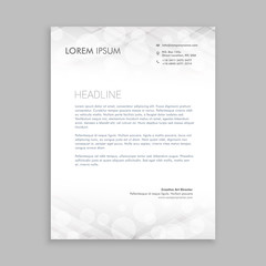 classic white letterhead design