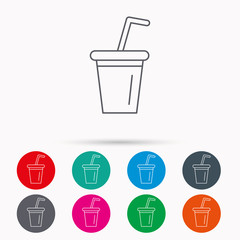 Soft drink icon. Soda sign.