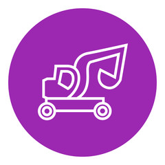 Excavator truck line icon.