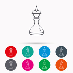 Strategy icon. Chess queen or king sign.