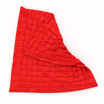 Red Blanket. 3d Illustration