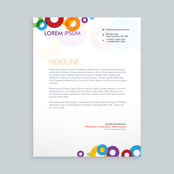 modern creative colorful leterhead design