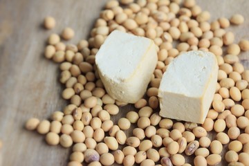 Fototapeta na wymiar Tofu with soybean