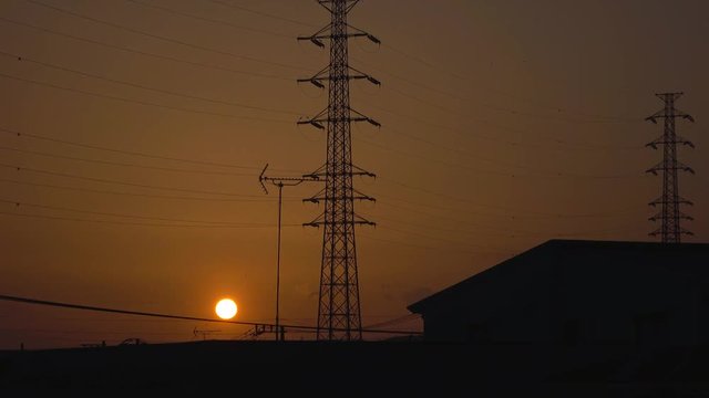 4K・街の日没・タイムラプス_15-204