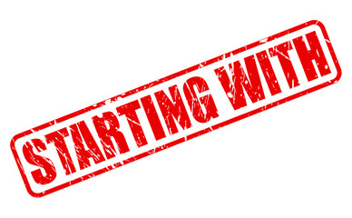 STARTING WITH red stamp text