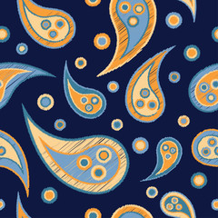 Naklejka premium Ethnic boho seamless pattern. Print. Repeating background. Cloth design, wallpaper.