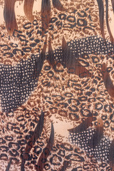 texture of print fabric striped leopard