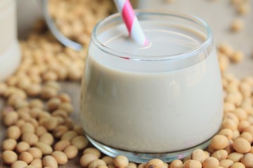 soy milk with soybean