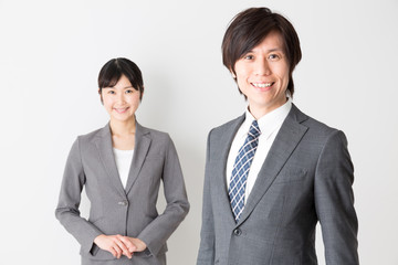 portrait of asian businessteam on white background