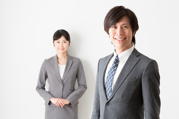 portrait of asian businessteam on white background
