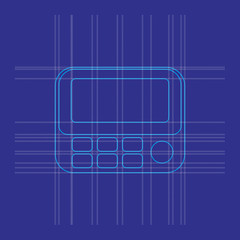 Technical Drawing of Electronics Equipment