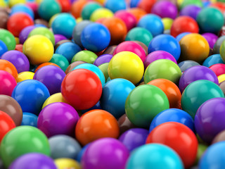 Fototapeta na wymiar Colorful Balls spheres background - 3d rendering