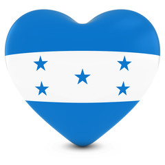 Love Honduras Concept Image - Heart textured with Honduran Flag