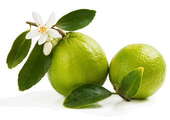 Closeup of fresh limes