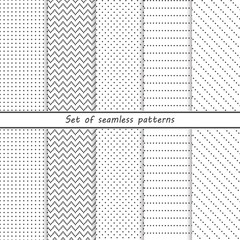 set of seamless patterns with point