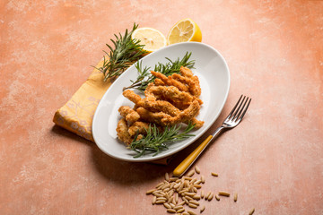 chicken croquette with rosemary and lemon