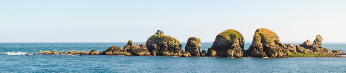 Fototapeta na wymiar Coastal rocks near the Sark Island, Guernsey
