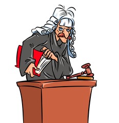 Judge  caricature  character cartoon illustration