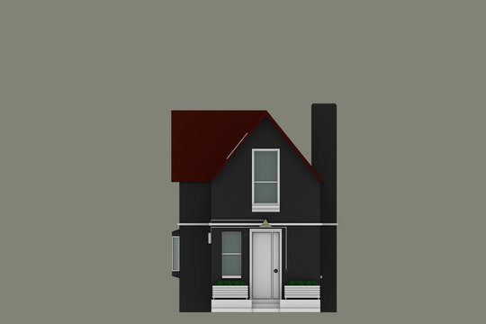 sketched house